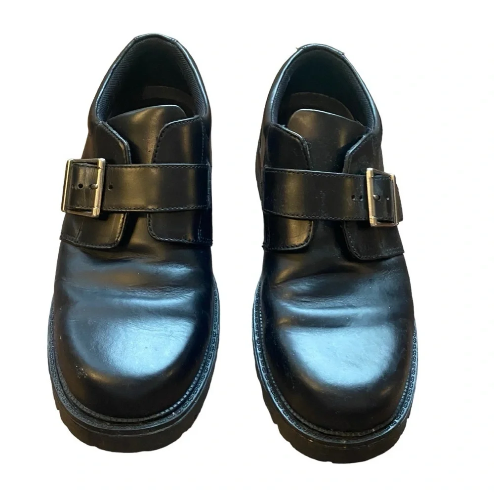 G.H. Bass TM65 Black Leather Monk Strap Shoes Men’s Size 10M - Picture 3 of 8